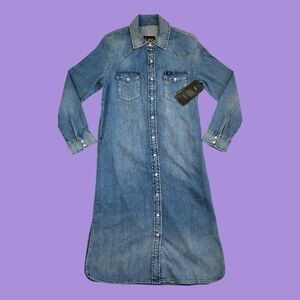 NWT Lee Vintage Modern Denim Midi Dress XS